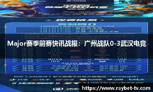 Major赛季前赛快讯战报：广州战队0-3武汉电竞